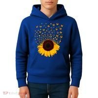 Adorable Butterfly Sunflower Kids Hoodie thumb 4