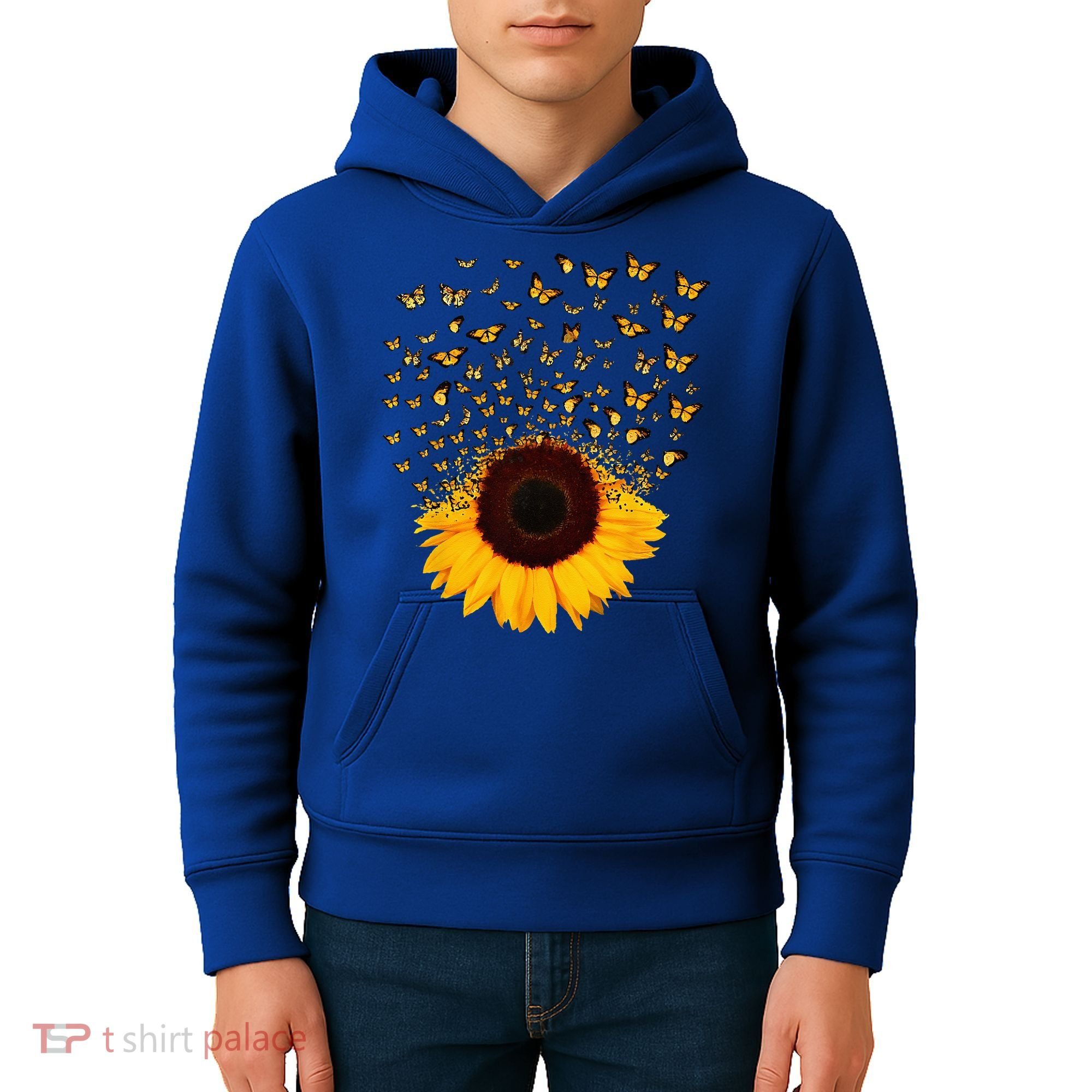 Adorable Butterfly Sunflower Kids Hoodie