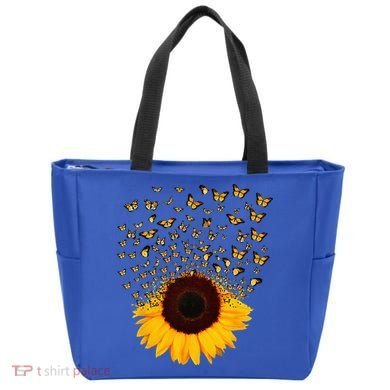 Adorable Butterfly Sunflower Tote Bag