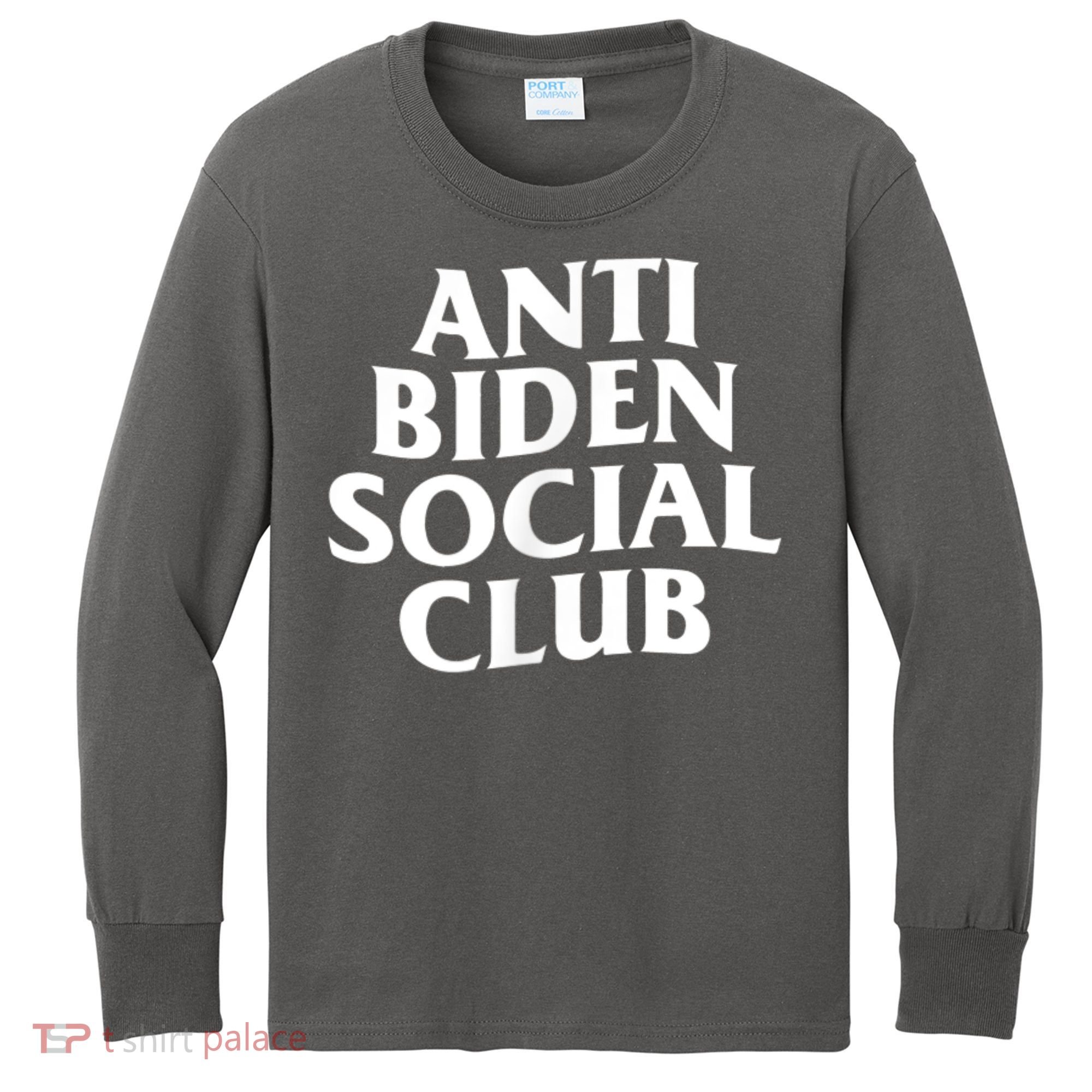 Anti Biden Social Club Kids Long Sleeve Shirt