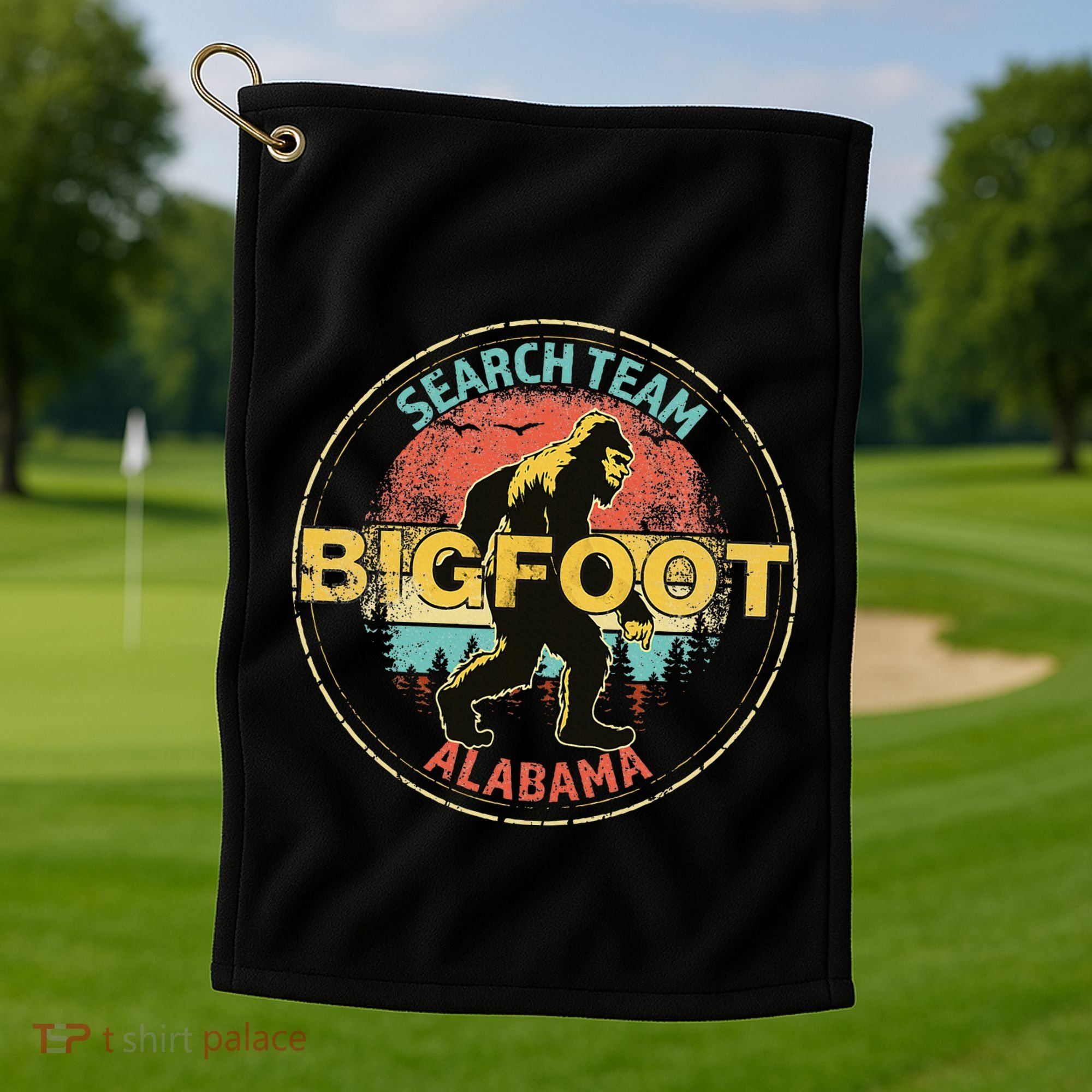 Alabama Bigfoot Search Team Sasquatch Merchandise Golf Towel