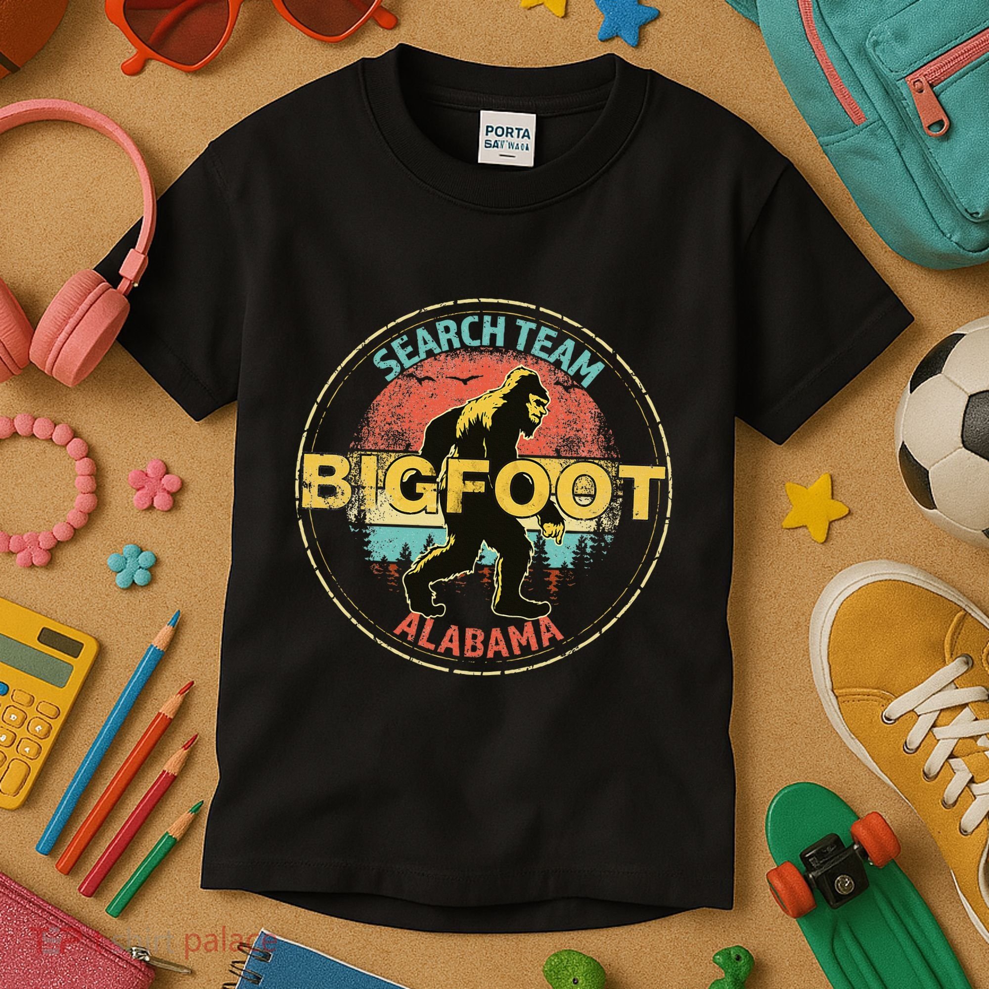 Alabama Bigfoot Search Team Sasquatch Merchandise Kids T-Shirt