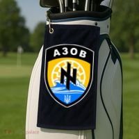 Azov Battalion Support Ukraine Military Golf Towel thumb 2