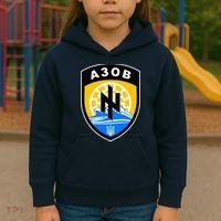 Azov Battalion Support Ukraine Military Kids Hoodie thumb 3