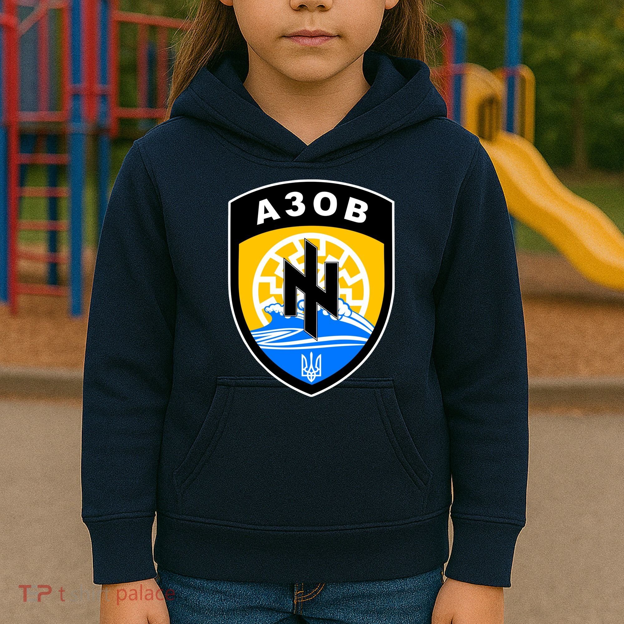 Azov Battalion Support Ukraine Military Kids Hoodie