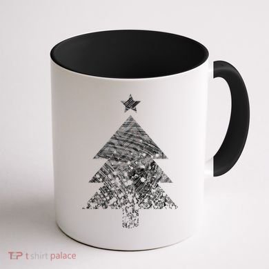 Abstract Big Christmas Tree Coffee Mug back