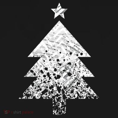 Abstract Big Christmas Tree Women's Crop Top Tee