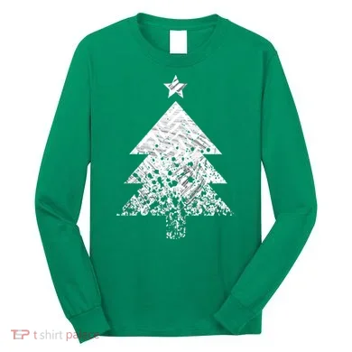 Abstract Big Christmas Tree Long Sleeve Shirt