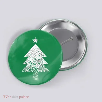 Abstract Big Christmas Tree Button