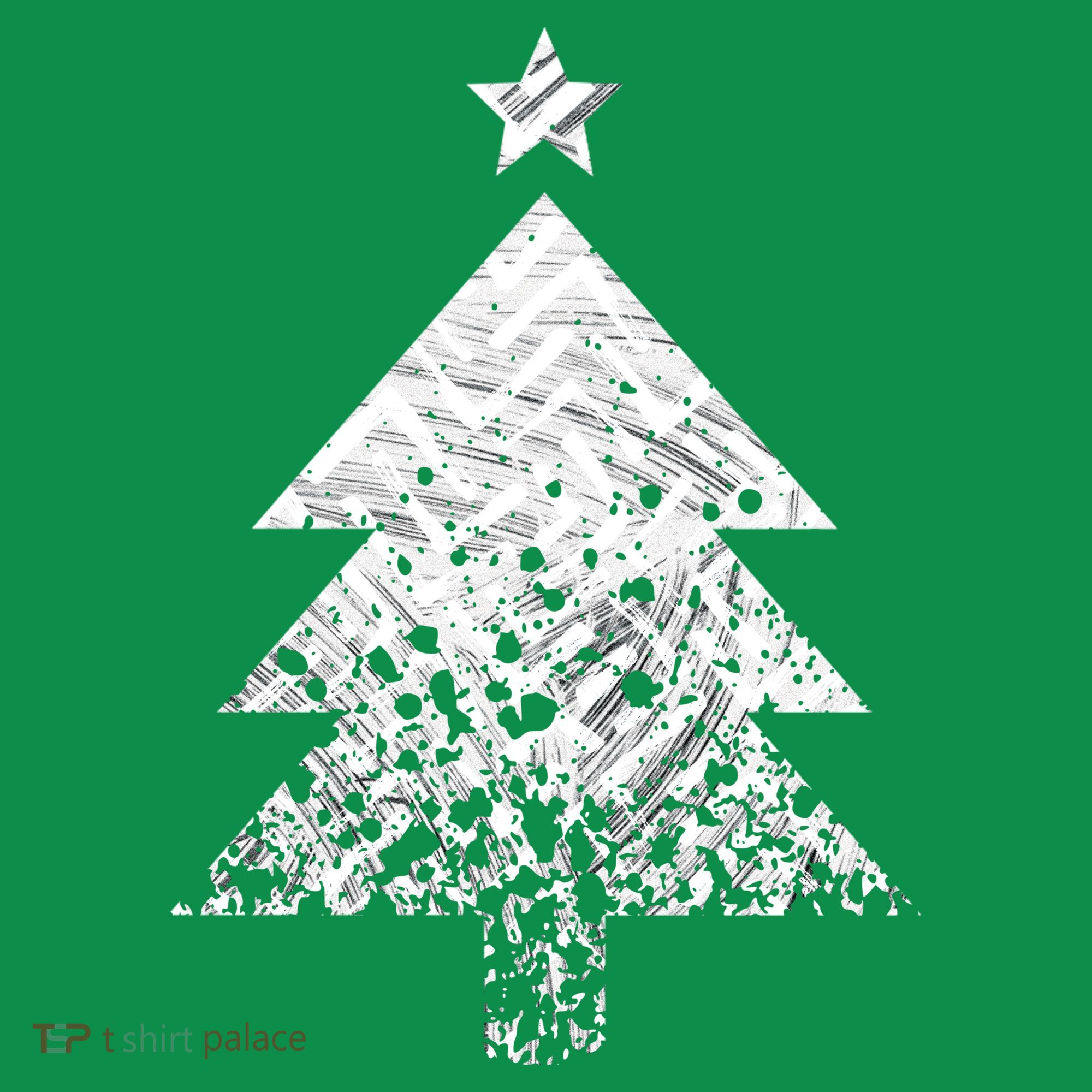 Abstract Big Christmas Tree Button