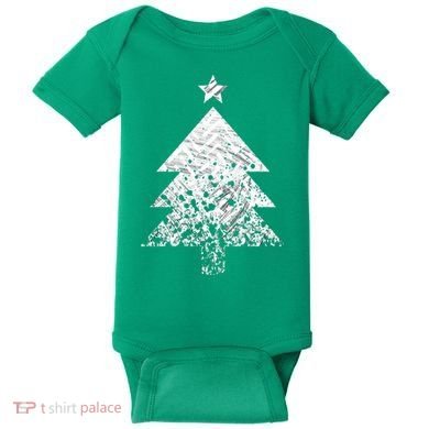 Abstract Big Christmas Tree Baby Bodysuit