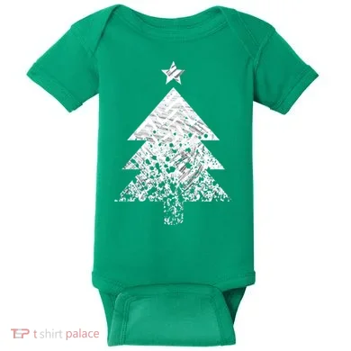 Abstract Big Christmas Tree Baby Bodysuit