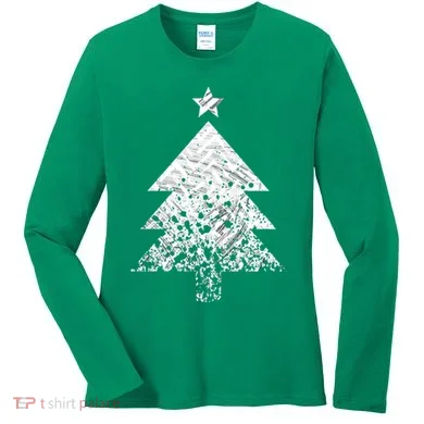 Abstract Big Christmas Tree Women's Long Sleeve Shirt