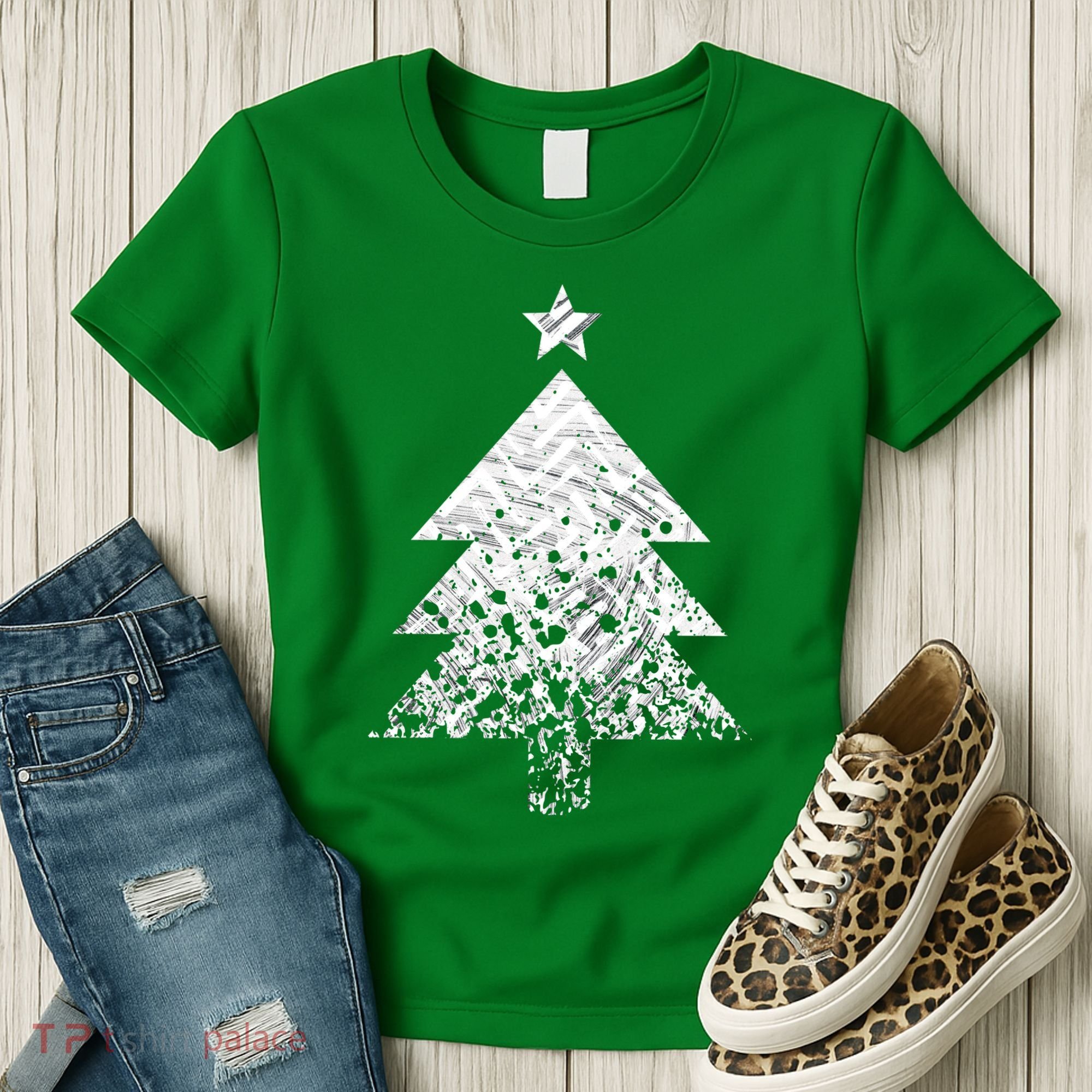 Abstract Big Christmas Tree Women's T-Shirt