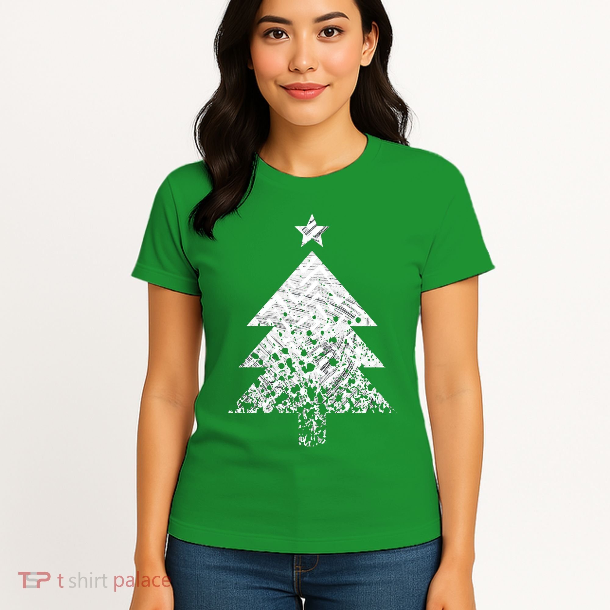 Abstract Big Christmas Tree Women's T-Shirt