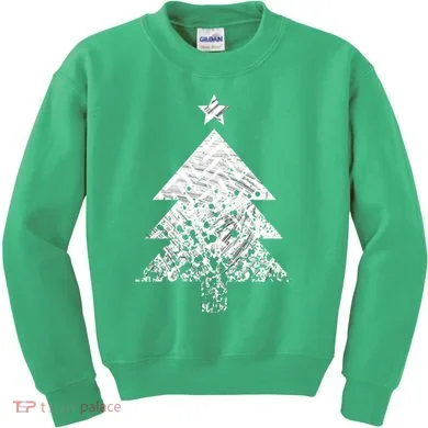Abstract Big Christmas Tree Kids Sweatshirt