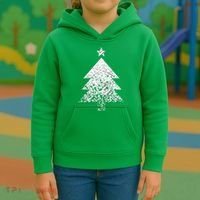 Abstract Big Christmas Tree Kids Hoodie thumb 3