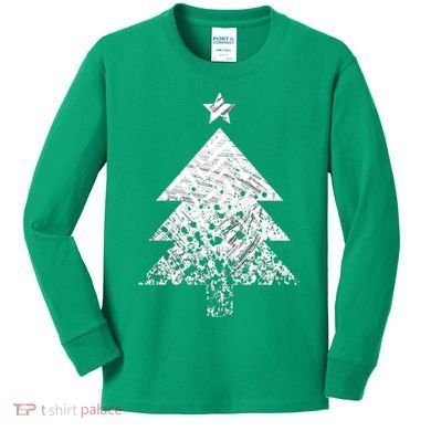 Abstract Big Christmas Tree Kids Long Sleeve Shirt