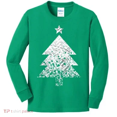 Abstract Big Christmas Tree Kids Long Sleeve Shirt