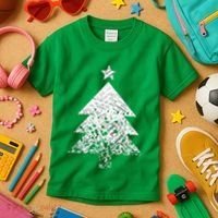 Abstract Big Christmas Tree Kids T-Shirt thumb 3