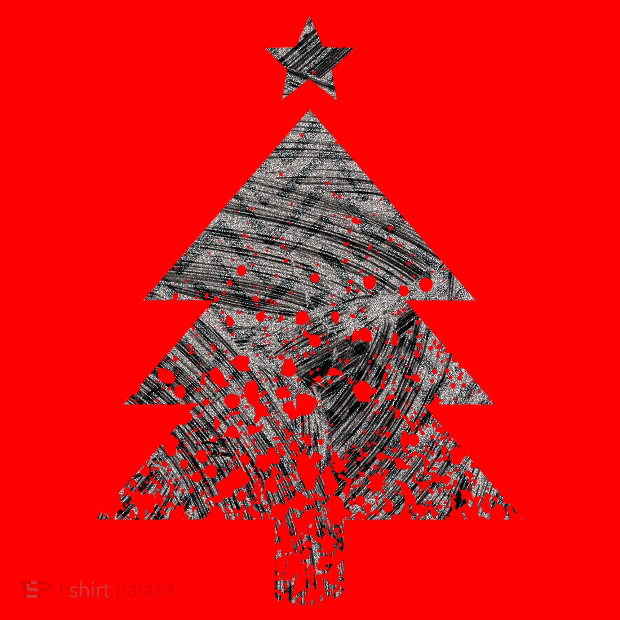 Abstract Big Christmas Tree Santa Hat