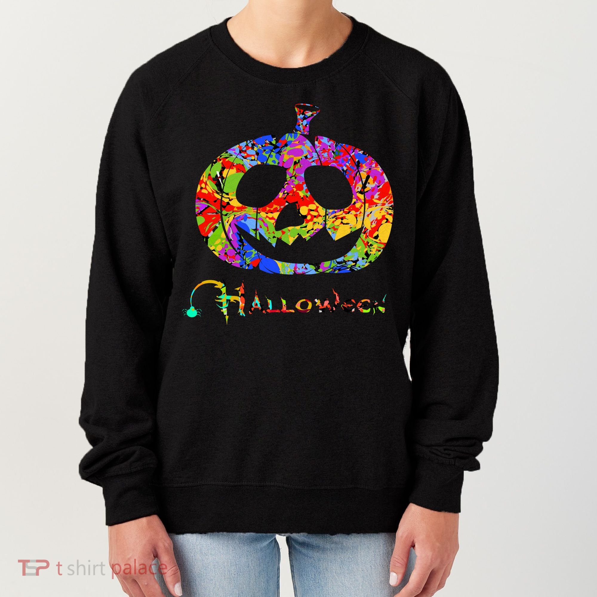 Abstract Halloween Pumpkin Women's Sweatshirt
