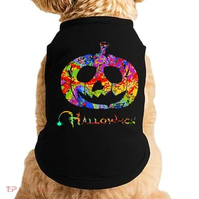 Abstract Halloween Pumpkin Doggie Tank