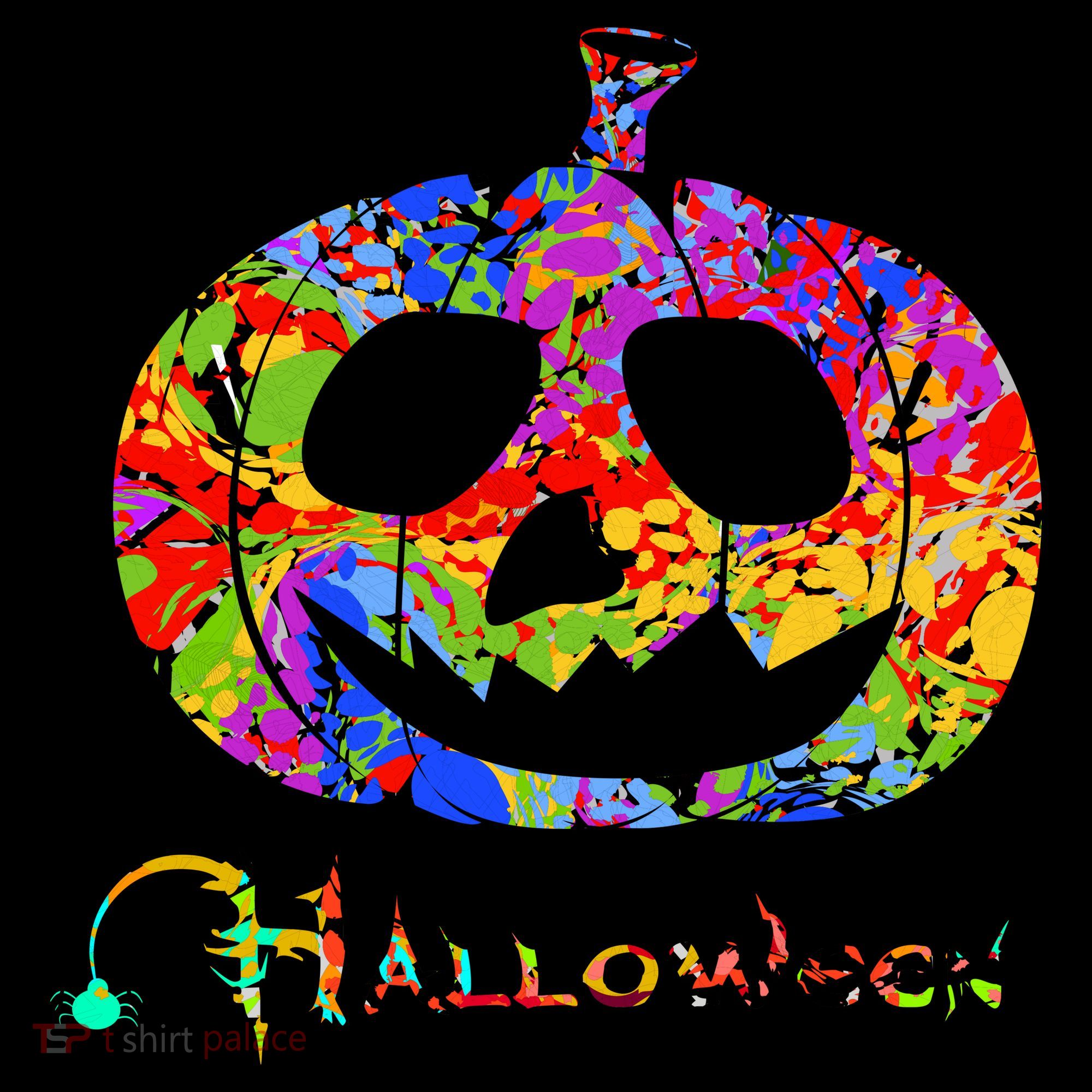 Abstract Halloween Pumpkin Doggie Tank