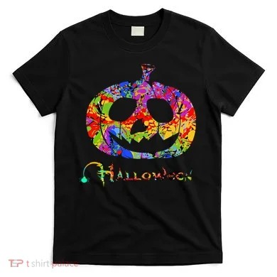 Abstract Halloween Pumpkin T-Shirt