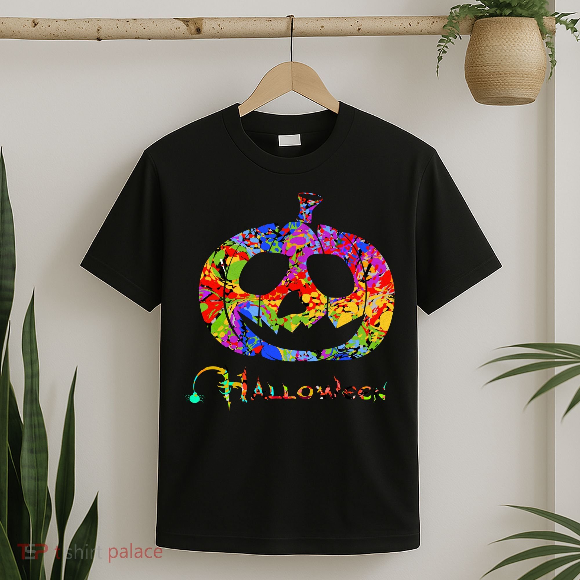 Abstract Halloween Pumpkin T-Shirt