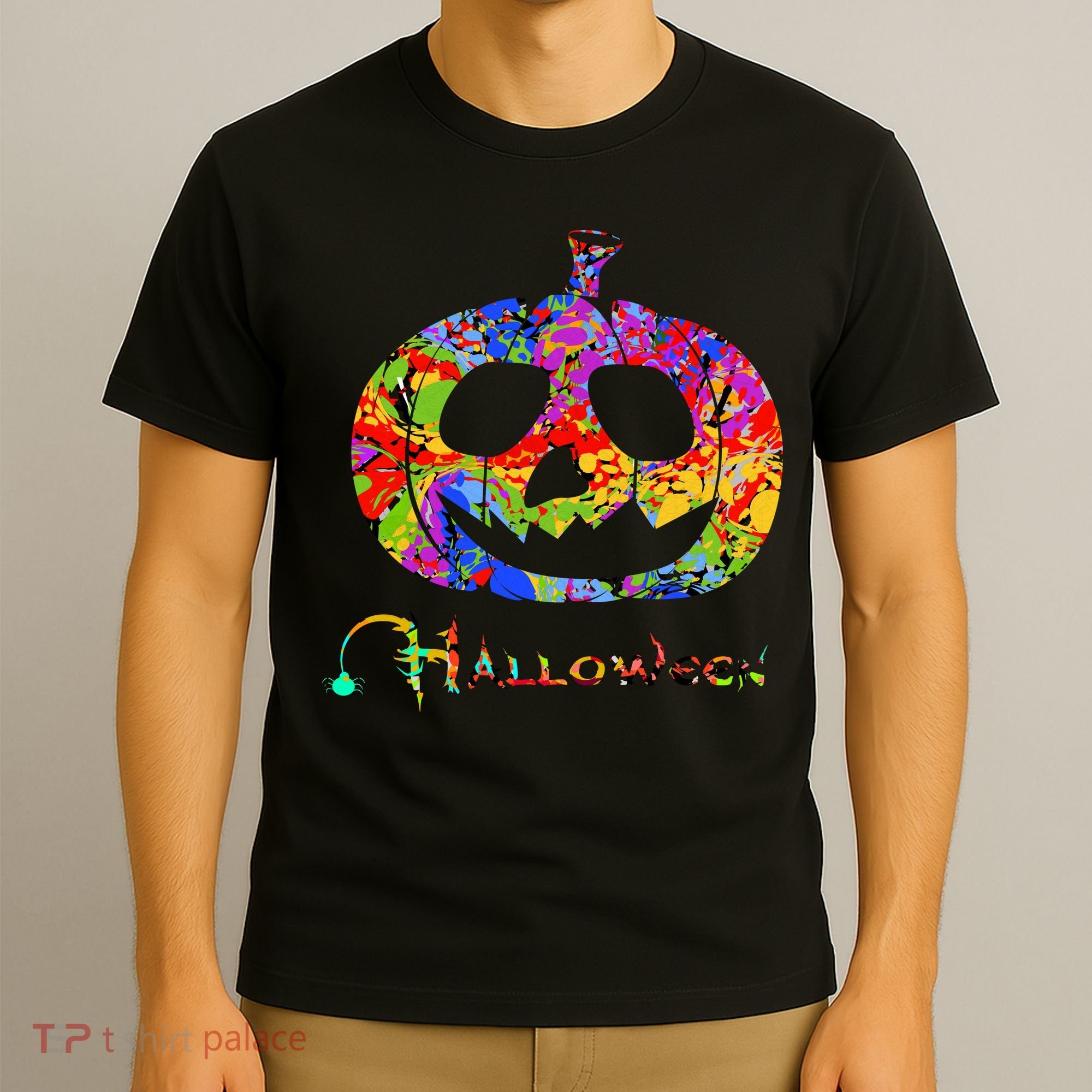 Abstract Halloween Pumpkin T-Shirt