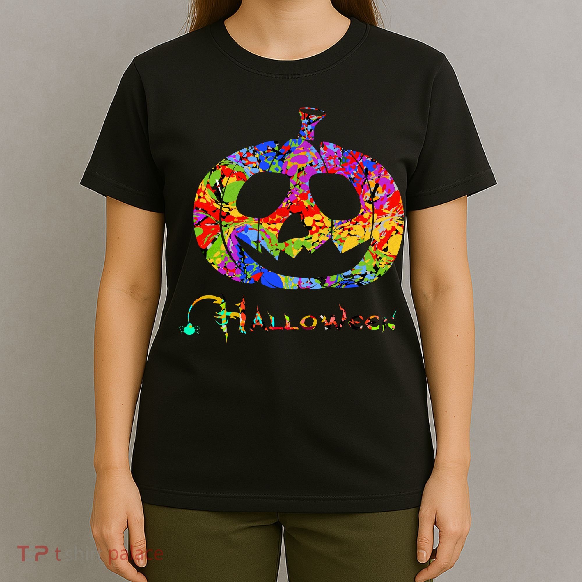 Abstract Halloween Pumpkin T-Shirt