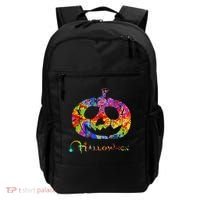 Abstract Halloween Pumpkin Backpack thumb 0