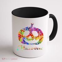 Abstract Halloween Pumpkin Coffee Mug thumb 1