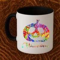 Abstract Halloween Pumpkin Coffee Mug thumb 2