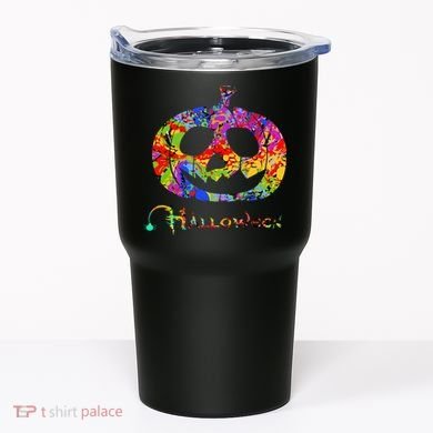 Abstract Halloween Pumpkin Tumbler