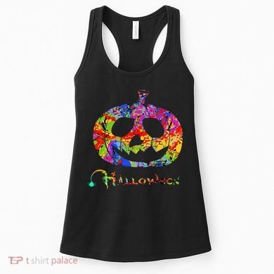 Abstract Halloween Pumpkin Women's Tank Top