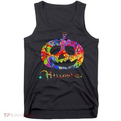 Abstract Halloween Pumpkin Tank Top