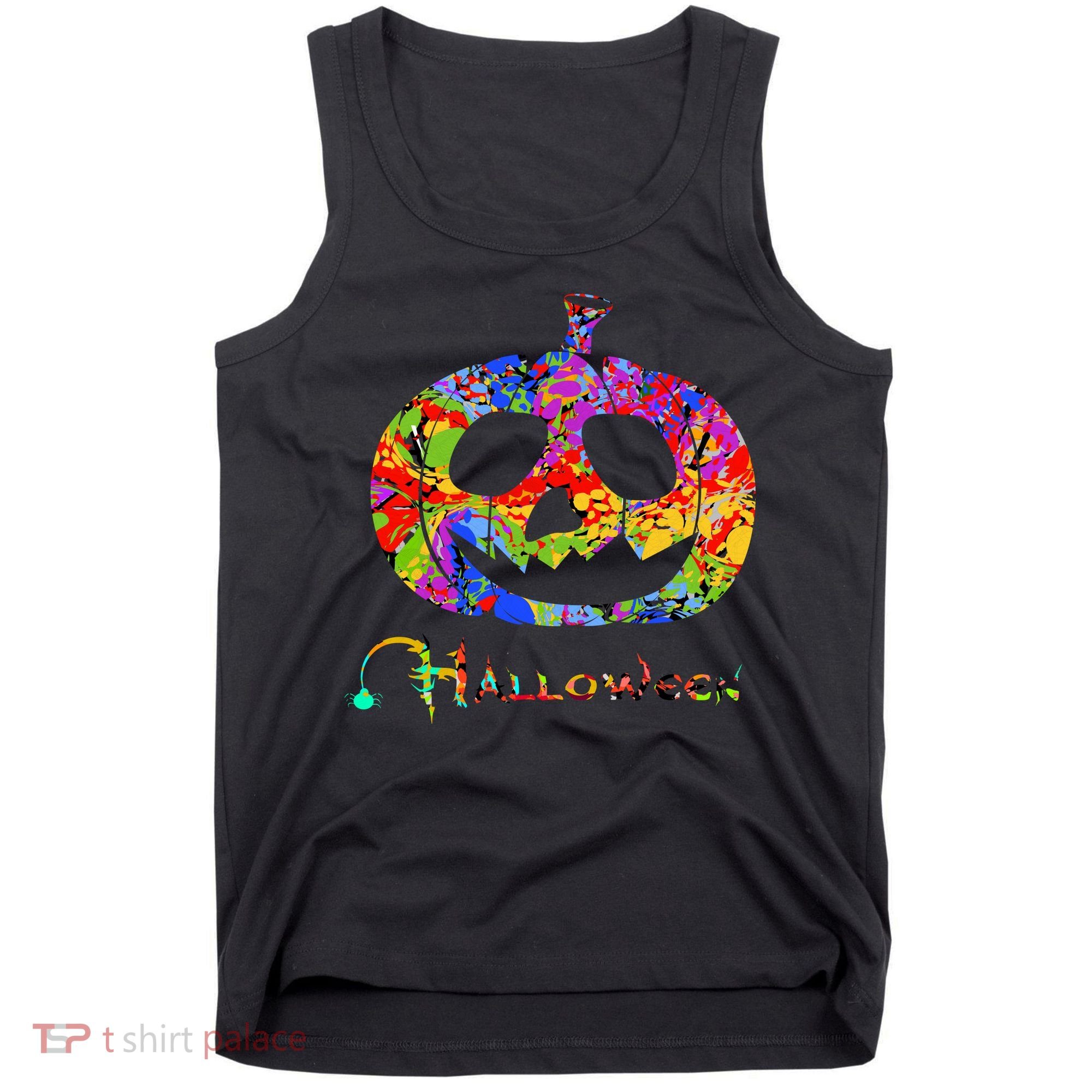 Abstract Halloween Pumpkin Tank Top
