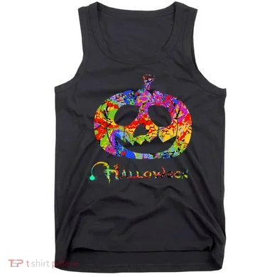 Abstract Halloween Pumpkin Tank Top