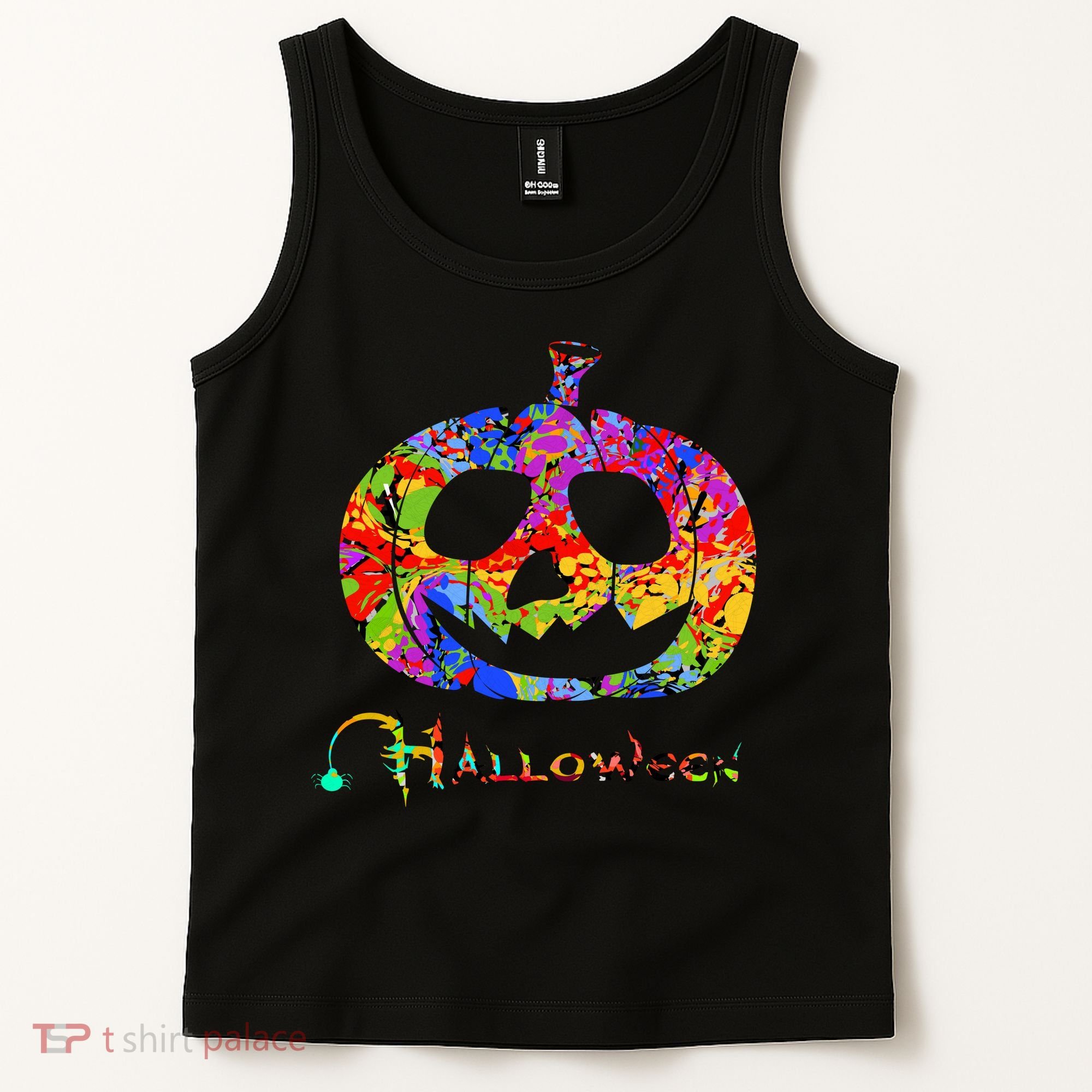 Abstract Halloween Pumpkin Tank Top