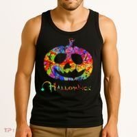 Abstract Halloween Pumpkin Tank Top thumb 3