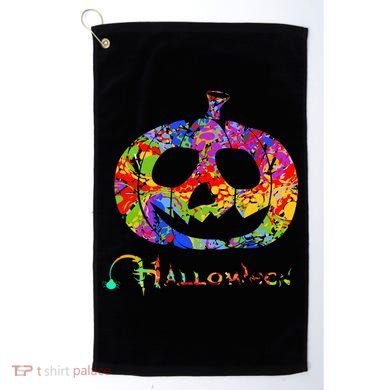 Abstract Halloween Pumpkin Golf Towel