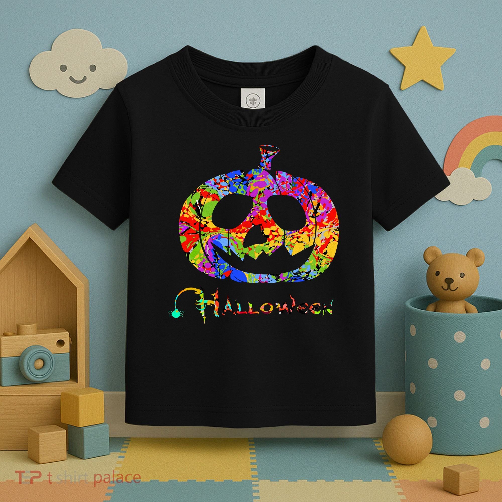 Abstract Halloween Pumpkin Toddler T-Shirt