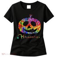 Abstract Halloween Pumpkin Women's T-Shirt thumb 0