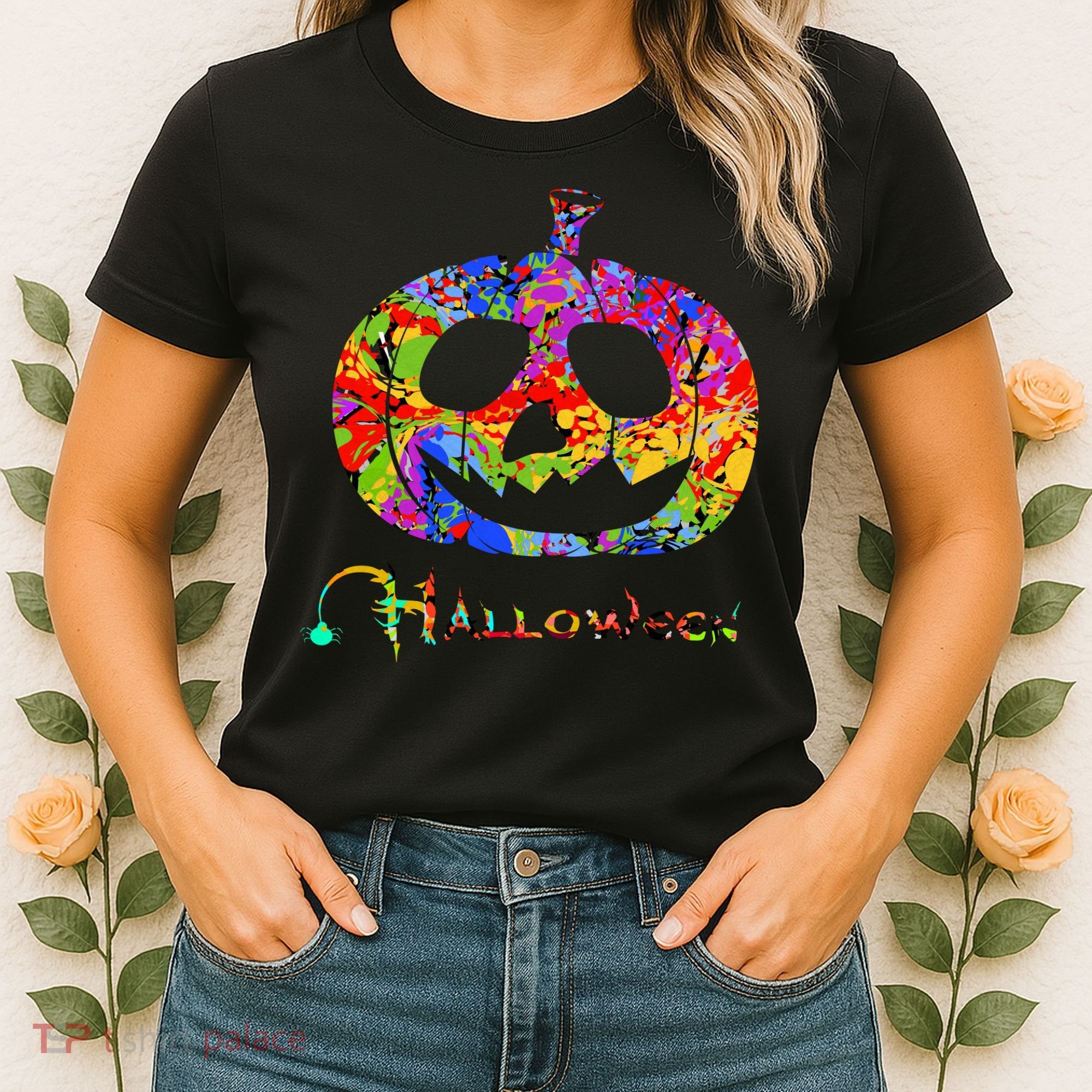 Abstract Halloween Pumpkin Women's T-Shirt