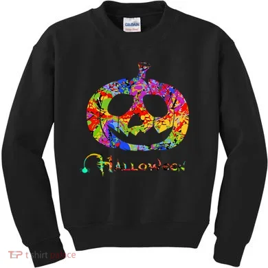 Abstract Halloween Pumpkin Kids Sweatshirt