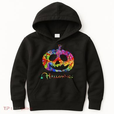Abstract Halloween Pumpkin Kids Hoodie