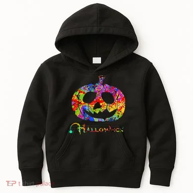 Abstract Halloween Pumpkin Kids Hoodie