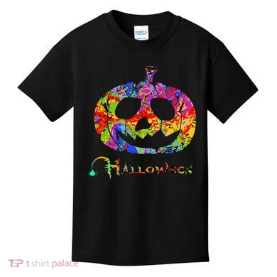 Abstract Halloween Pumpkin Kids T-Shirt
